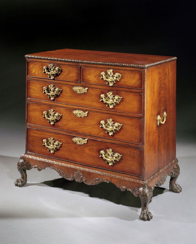 A George II rosewood chest of drawers on stand attributed to Otho Channon | MasterArt